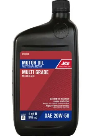 Weekend Sale Ace 20W-50 4-Cycle Multi Grade Motor Oil 1 qt 1 pk, Pack of 6