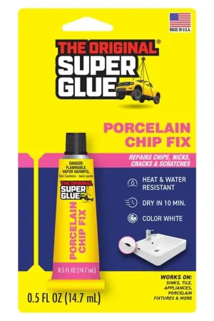 The Original Super Glue Porcelain Chip Fix High Strength White Crack Repair 0.5 oz Buy Today