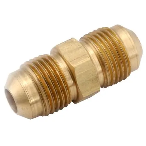 Anderson Metals 1/4 in. Male Flare in. X 1/4 in. D Male Flare Brass Union, Pack of 5 Must Have
