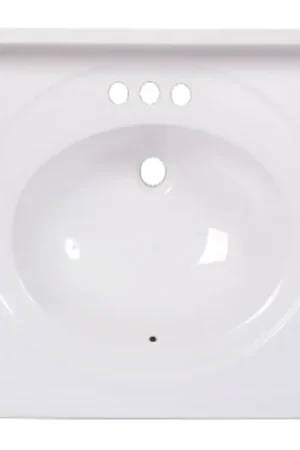 Arstar Standard Cultured Marble Bathroom Sink 25 in. W X 22 in. D White Direct From Factory