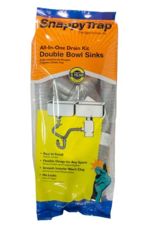 Fresh Stock Snappy Trap 1-1/2 in. D PVC Double Sink Drain Kit