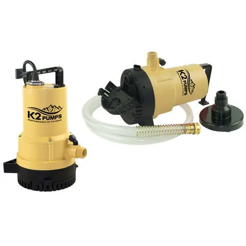 Buy Online K2 Pumps 1/4 HP 1600 gph Thermoplastic Switchless Switch Dual Suction AC Utility Pump