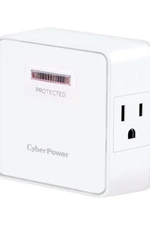 Super Sale CyberPower Home Office 0 ft. L 2 outlets Wall Tap White 1500 J