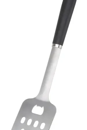 Direct From Factory Omaha BBQ-22779-01 BBQ Spatula, 1.5 mm, Stainless Steel Blade, Stainless Steel, Plastic Handle, Straight Handle