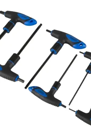 Weekend Sale Vulcan JL-HKT-8M T-Handle Hex Key Set, 8-Piece, Steel, Black/Blue, Specifications: Metric Measurement