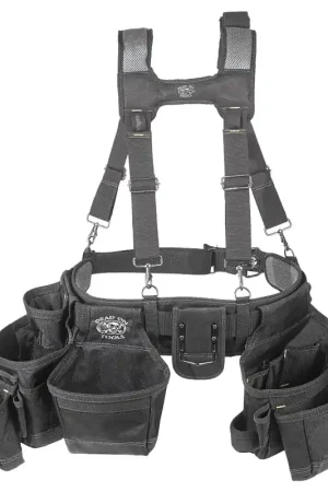 High Quality Dead On HDP369857 Framer's Suspension Rig, 52 in Waist, Poly Fabric, Black, 19-Pocket