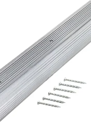 Exclusive Offer M-D 78022 Stair Edging, 36 in L, 1-1/8 in W, Aluminum, Silver