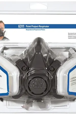3M TEKK Protection 6311PA1-A/R6311 Valved Paint Respirator, L Mask, P95 Filter Class, 95 % Filter Efficiency Trusted Brand