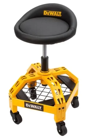 DeWalt Black Vinyl / Foam Swivel Adjustable Shop Stool Direct From Factory