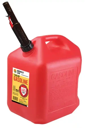 Midwest Can Quick Flow Spout Plastic Gas Can 5 gal, Pack of 4 Luxury