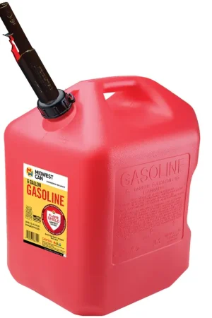 Same Day Shipping Midwest Can Quick Flow Spout Plastic Gas Can 6 gal