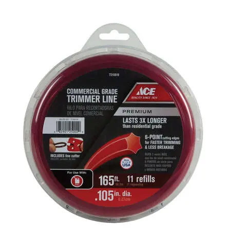 Ace Premium Commercial Grade 0.105 in. D X 165 ft. L Trimmer Line Shop Now