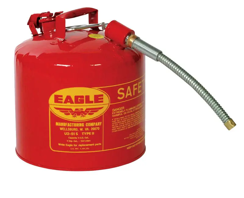While Supplies Last Eagle Steel Safety Gas Can 5 gal