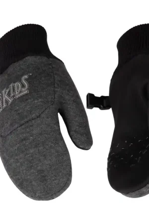 Kinco Child's Outdoor Winter Mittens Black/Gray S 1 pair Next Day Delivery