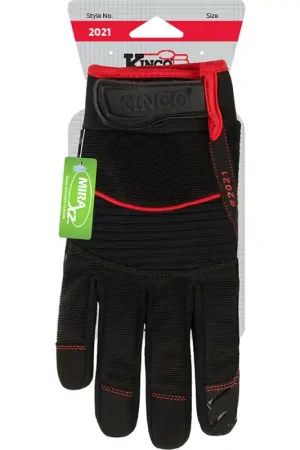 Kinco Handler Men's Indoor/Outdoor Pull-Strap Work Gloves Black M 1 pair Hot Picks