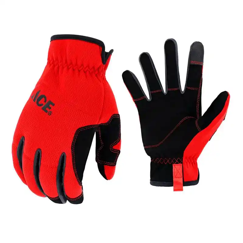 Brand New Ace L I-Mesh High Performance Utility Red Gloves