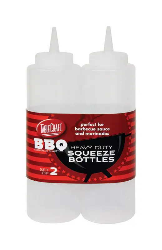 TableCraft BBQ Clear Polyethylene Squeeze Bottles 12 oz Special Discount
