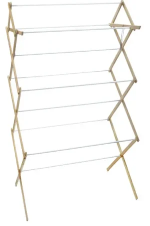 Madison Mill 52.5 in. H X 29.5 in. W X 18.25 in. D Wood Accordian Collapsible Clothes Drying Rack, Pack of 4 Factory Price