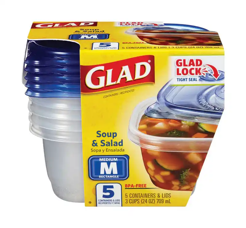 Express Delivery Glad 24 oz Clear Food Storage Container 5 pk