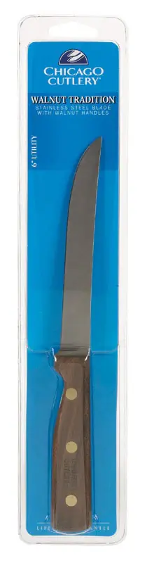 Chicago Cutlery Walnut Tradition Stainless Steel Utility Knife 1 pc Same Day Shipping