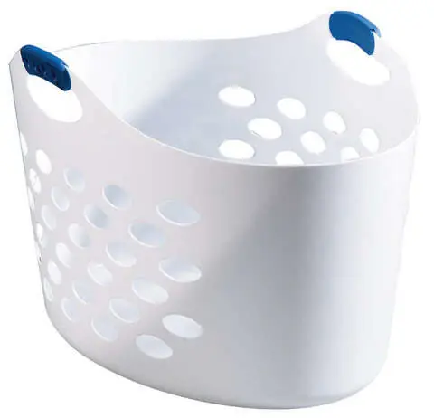 Limited Time Rubbermaid White Plastic Laundry Basket, Pack of 6