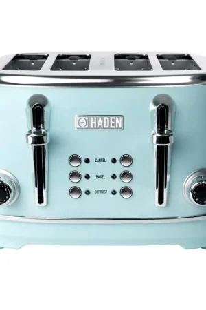 Haden Heritage Stainless Steel Turquoise 4 slot Toaster 7.5 in. H X 12.5 in. W X 11.5 in. D Fan Favorite