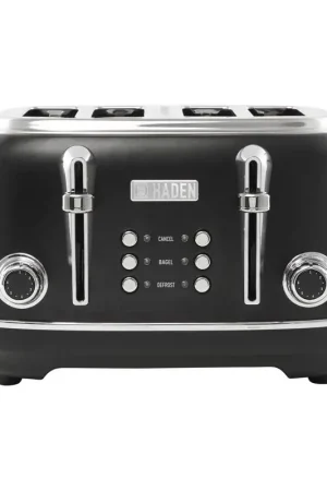 High Quality Haden Heritage Stainless Steel Black 4 slot Toaster 8 in. H X 13 in. W X 12 in. D