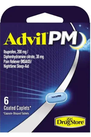Must Have Advil PM Pain Reliever/Nightime Sleep Aid 6 ct 1 pk, Pack of 6