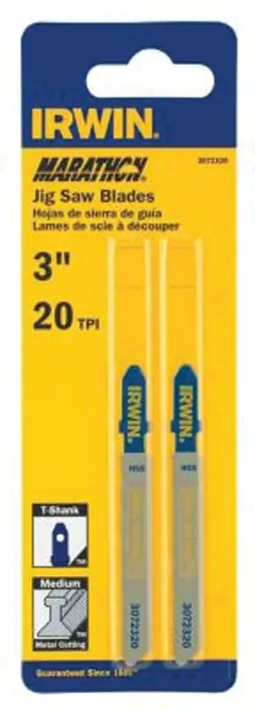 Authentic Irwin 3072320 Jig Saw Blade, 3 in L, 20 TPI