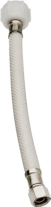Best Seller Plumb Pak EZ Series PP23870 Toilet Supply Tube, 9 in L, 3/8 in Inlet, Compression Inlet, 7/8 in Outlet, Ballcock Outlet