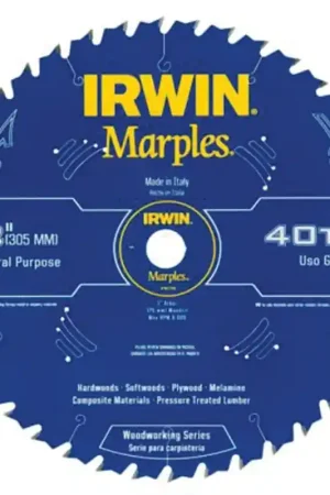 Authentic Irwin 1807382 Circular Saw Blade, 12 in Dia, 1 in Arbor, 40-Teeth, Carbide Cutting Edge