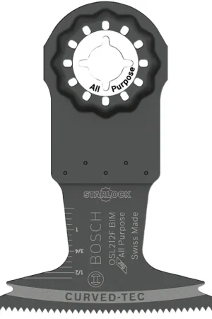 Bosch Starlock OSL212F Oscillating Blade, 2-1/2 in, Bi-Metal, Black Express Delivery