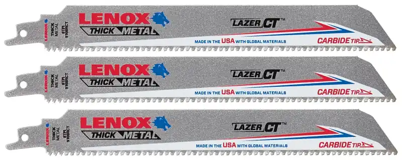 Lenox 2058829 Reciprocating Saw Blade, Applicable Materials: Cast Iron, Stainless Steel, 1 in W, 9 in L Must Have