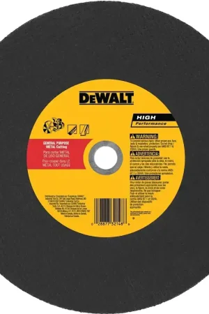 Deal DEWALT DW8021 Cutting Wheel, 14 in Dia, 1/8 in Thick, 20 mm Arbor, Coarse, Aluminum Oxide Abrasive