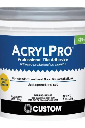 Custom Building Products AcrylPro Ceramic Tile Adhesive 1 qt Time-Limited