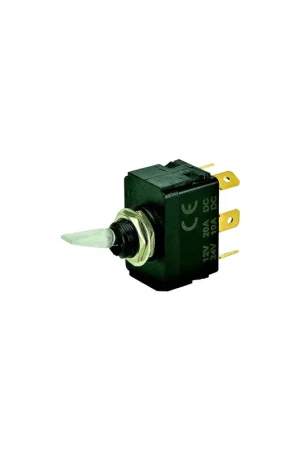 Affordable BEP 1001907 Illuminated Toggle Switch, On-Off-On, SPDT, 1/4″ Blade Terminals, Illuminated Red
