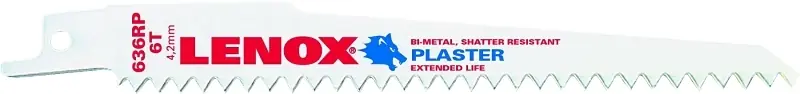 Discount Lenox 20570636RP Series Reciprocating Saw Blade, Applicable Materials: Nail-Embedded Wood, Plasterboard, 3/4 in W