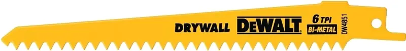 Big Sale DEWALT DW4851 Reciprocating Saw Blade, 3/4 in W, 6 in L, 6 TPI