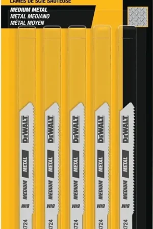 Top Pick DEWALT DW3724-5 Jig Saw Blade, 0.3 in W, 18 TPI