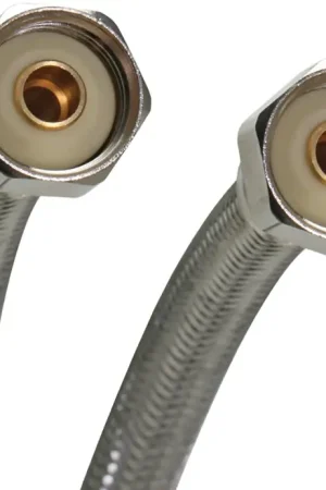 Crafted Fluidmaster B4F30CU Water Supply Connector, 1/2 in, FIP, Polymer/Stainless Steel, For: 3/8 in Shut-Off Valve