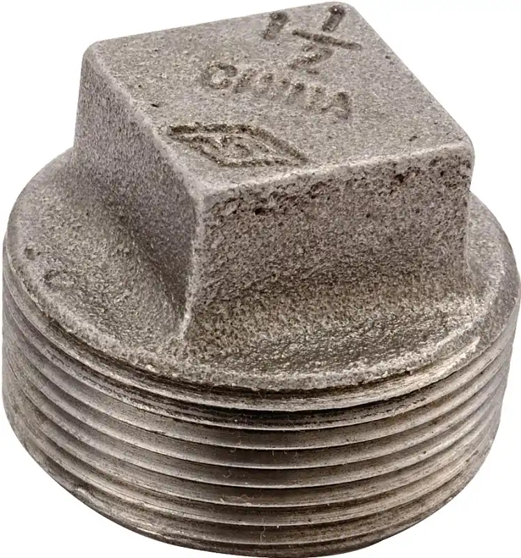 ProSource 31-3/8B Pipe Plug, 3/8 in, MPT, Square Head, Malleable Iron, SCH 40 Schedule High Quality