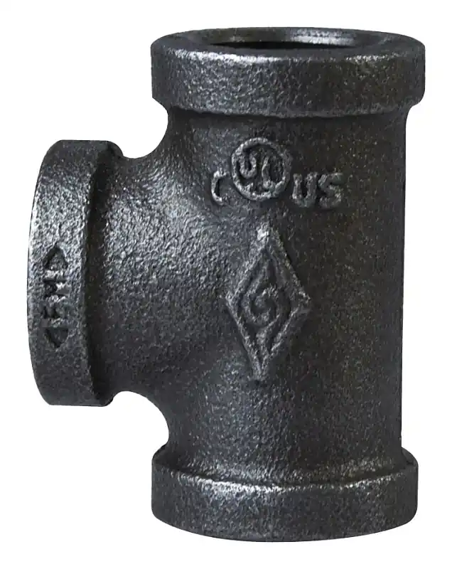 ProSource 11A-1 1/2B Pipe Tee, 1-1/2 in, Threaded, Iron, 40 Schedule, 300 psi Pressure, Black Grab Now