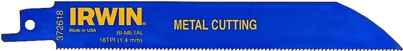 Affordable Irwin 372618P5 Reciprocating Saw Blade, 3/4 in W, 6 in L, 18 TPI, Cobalt/Steel Cutting Edge