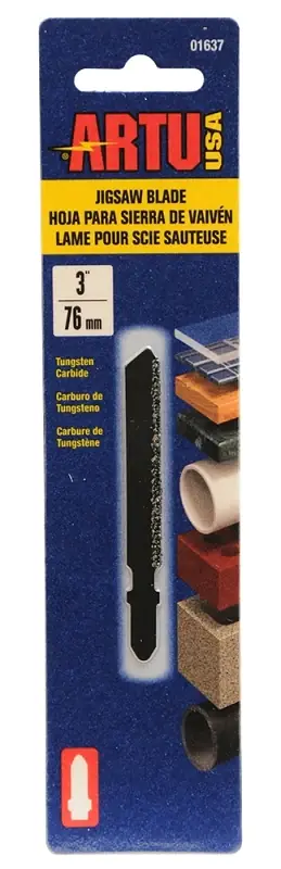 Affordable ARTU 01637 Jig Saw Blade, Tungsten Carbide Cutting Edge, 3 in L
