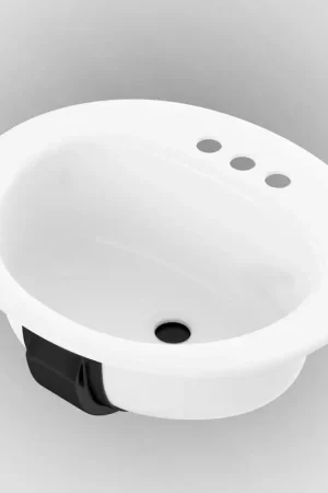 Flash Sale Bootz Azalea Enameled Steel Bathroom Sink 20 in. W X 6.5 in. D White