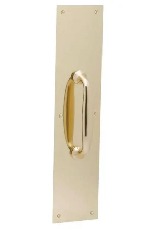 Free Returns H.B. Ives 15 in. L Bright Brass Brass Pull Plate