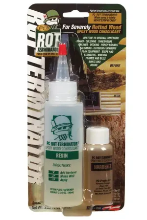 PC Products PC-Rot Terminator Amber Epoxy Wood Hardener 3.25 oz Crafted