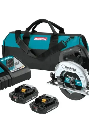 While Supplies Last Makita 18V 6-1/2 in. Cordless Brushless Compact Circular Saw Kit (Battery & Charger)