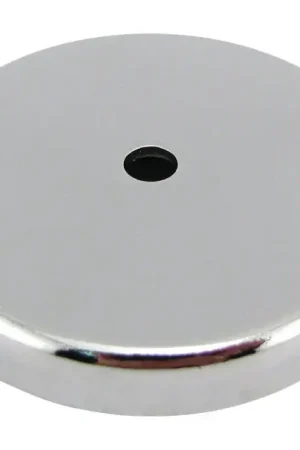 Magnet Source .375 in. L X 2.61 in. W Silver Round Base Magnet 65 lb. pull 1 pc Mega Sale
