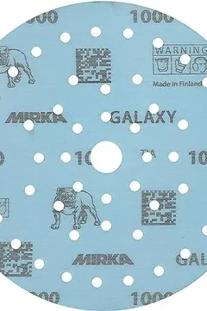Authentic Mirka FY3MF320 Galaxy Dust Free Multi-Fit Grip Discs, 3″, Grade 320, 50/pk